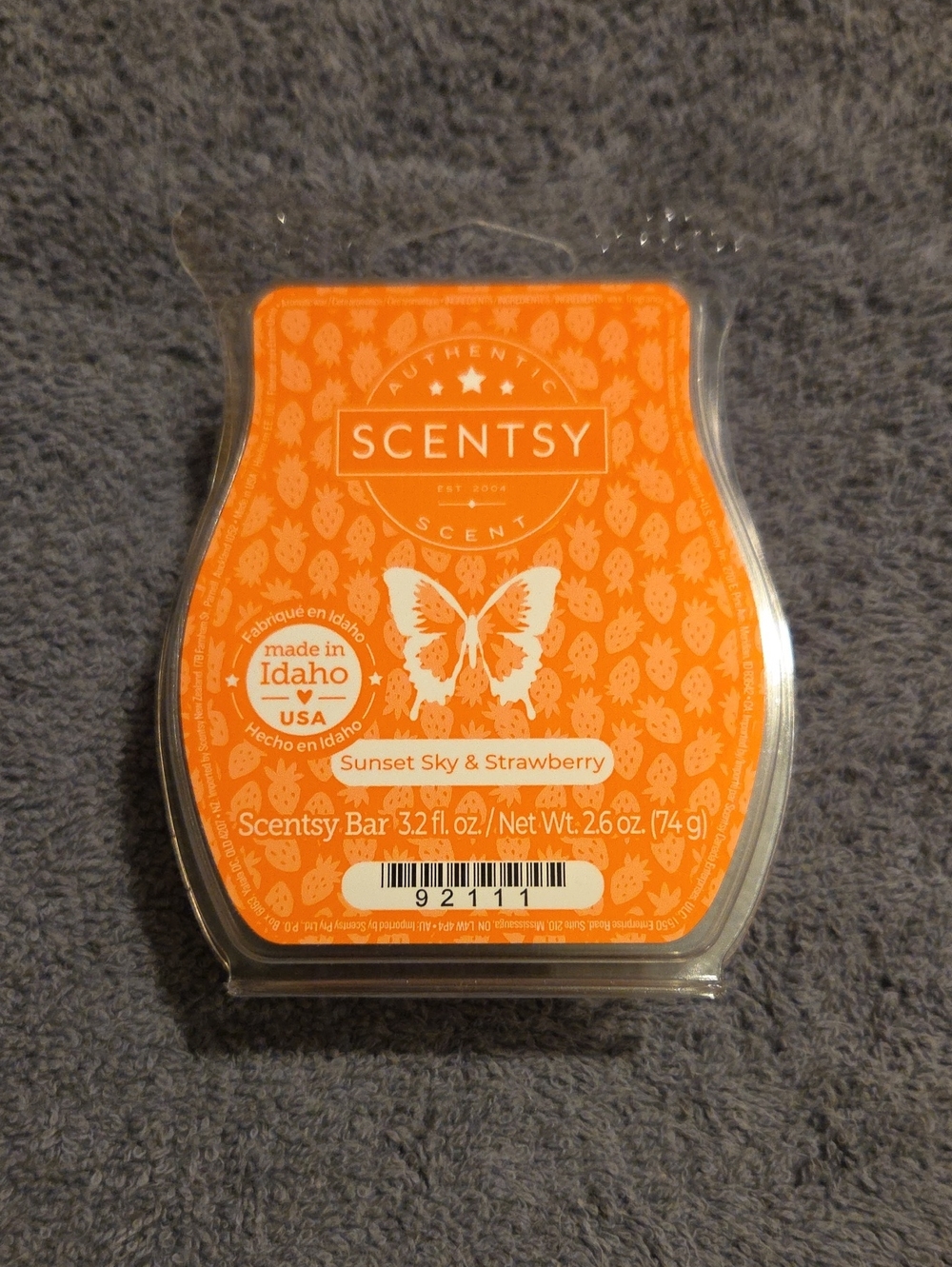 Scentsy Sunset Sky & Strawberry Wax Bar